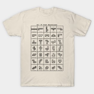 All 35 Free Hexominoes T-Shirt